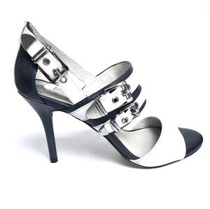 Michael Kors Blue and White Heels